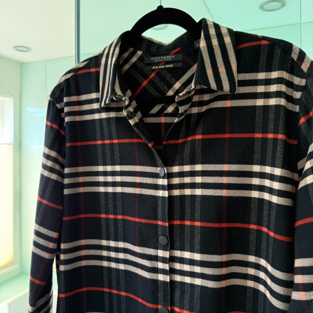 Scotch & Soda Plaid Shirt Dress – Size 1 (S)